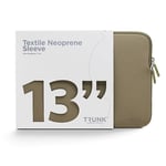 Trunk Neopren Sleeve for MacBook og Bærbar PC 13&quot; med Riflet Design (32 x 22,5 x 2 cm) - Sagebrush Green