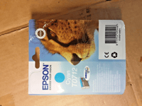 GENUINE EPSON T0712 TO712 Cyan (blue) cartridge  Sealed ORIGINAL CHEETAH ink