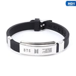 BTS-medlemmarnas nya signaturarmband med stålplatta - perfekt present