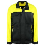 Dickies 2 Tone Zip Up Mens Black Yellow Everyday Work Wear Jacket ED24 7JK