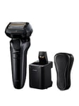 Panasonic ES-LV9U Wet &amp; Dry 5-Blade Electric Shaver for Men - Precise Clean Shaving with Cleaning &amp; Charging Stand, One Colour, Men