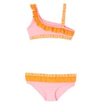 Svea K. Frilly Off Shoulder Bikini, Pink, 140,