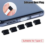 5 X USB Type-C For Samsung Galaxy Tab Huawei Xiaomi Charging Dust Cover Plug