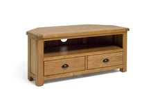 Habitat Kent 2 Drawer Corner TV Unit - Oak