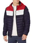 Tommy Hilfiger Men's Water Resistant Ultra Loft Filled Hooded Puffer Jacket - blue - Medium