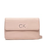 Handväska Calvin Klein Re-Lock Dbl Crossbody Bag Pbl K60K609140 Rosa