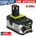 For Ryobi ONE+ PLUS RB18L50 P108 18V 5.0Ah Lithium Ion Battery RB18L40 P104 P109