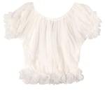 DOLLY by Le Petit Tom Frilly Princess Topp Off-White | Vit | 4-6 years