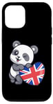 iPhone 14 Pro United Kingdom Heart with Panda Pride British Flag UK Roots Case