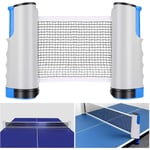 Pingis Nät, Retractable Bordtennisnät Ping Pang Nät Bordtennisnät Justerbar Bärbar för Inomhus och Utomhus, Grå