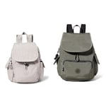 Kipling Women's City Pack Mini Backpacks, Grey Grey, One Size City Pack S Women's Backpack Handbag, Green moss, One Size