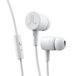 WeSC In-Ear Headphones, Wired Earphones with Multifunction Button, Handsfree Capability, Audio Clarity, Lightweight Earbuds - White