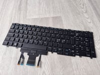 DEFEKT! Original Dell Precision 7530 7540 7730 7740 NORDIC Backlit Keyboard 0RX21J Tangentbord