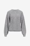 Object - Tröja objFlora RE L/S Knit Pullover - Grå