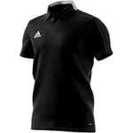 Adidas BQ6565 Condivo 18 Cotton Polo Shirt - Black/White, Small