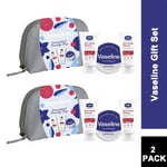 2 PACK - Vaseline Beauty Bag Gift Set with Anti-Bac Hand Cream and Lip Balm