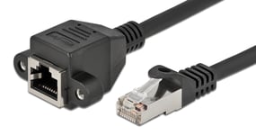 Delock Cat 6a S/FTP Forlænger kabel - Sort - 2 m