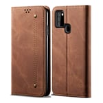 CHZHYU Case for Galaxy A21S[NOT for A21/A20/A20S''],Samsung A21S Phone Case,Flip Premium Leather Wallet Case Cover with Card Holder,Kickstand,Magnetic Closure for Samsung Galaxy A21S (Brown)