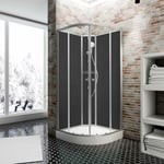 Schulte - Cabine de douche intégrale, 90 x 90 cm, cabine de douche complète avec porte coulissante, parois fixes, receveur, panneaux muraux et