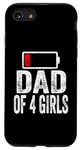 iPhone SE (2020) / 7 / 8 Dad of 4 Girls low battery From Daughter Father’s Day Funny Case