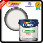 Dulux Quick Dry Gloss - Pure Brilliant White Gloss Paint 2.5L UK