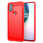 SPAK OnePlus Nord N10 5G Case,Genuine Quality TPU Ultra Slim Protective Case Silicone Shockproof Cover for OnePlus Nord N10 5G (Red)
