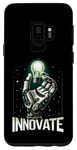 Coque pour Galaxy S9 Main de robot futuriste avec ampoule d'ingénierie robotique