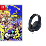 Splatoon 3 (Nintendo Switch) + Turtle Beach Recon 200 Gen 2 Blue Amplified Gaming Headset - PS4, PS5, Xbox Series X|S, Xbox One, Nintendo Switch & PC