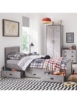 Very Home Jackson Single Storage Bed With Mattress Options (Buy And Save!) - Weathered Grey - Bed Frame With Standard Mattress