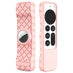 Apple TV 4K Siri Remote 2021 etui + Airtag - Rosa