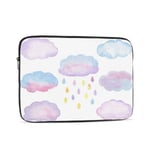 Laptop Case,10-17 Inch Laptop Sleeve Carrying Case Polyester Sleeve for Acer/Asus/Dell/Lenovo/MacBook Pro/HP/Samsung/Sony/Toshiba,Set Of Watercolor Blue And Purple Clouds 12 inch