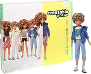 Mattel Creatable World Poupée à Personnaliser aux Cheveux Blonds Frisés, Vêtements et Accessoires, Jouet Créatif pour Enfants à Partir de 6 Ans, GGG56