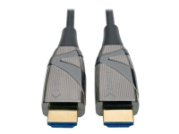 Eaton Tripp Lite Series 4K HDMI Fiber Active Optical Cable (AOC) - 4K 60 Hz, HDR, 4:4:4 (M/M), 20 m (65 ft.) - HDMI-kabel - HDMI hane till HDMI hane - 20 m - fiberoptisk - svart - aktiv