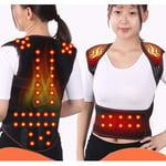 Tourmaline Self-heating Magnetic Therapy Waist Back Shoulder Posture Corrector Spine Lumbar Brace Back Support Belt Pain Relief (Tamaño : M)