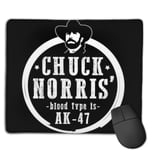 Chuck Norris Blood Type is Ak47 Customized Designs Non-Slip Rubber Base Gaming Mouse Pads for Mac,22cm×18cm， Pc, Computers. Ideal for Working Or Game