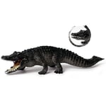 Animal Figures - Animal Model Crocodile Figure Sculpture Statue Outdoor Garden Home Decoration Collection Ornaments Children's Toys Gifts 18.5 X 5.5 X 4CM