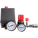 Ensoleille - Compresseur d'air pressostat valve pressostat compresseur d'air avec manomètre régulateur