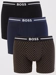 BOSS Bodywear 3 Pack Bold Design Boxer Briefs - Multi, Multi, Size M, Men