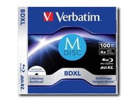 Verbatim M-DISC BD-R XL 100GB/1-4x Jewelcase (1 skiva) - Arkivmedium