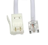 PC Supplies Limited PCSL® BT Plug to RJ11 Modem Cable (2m, White)