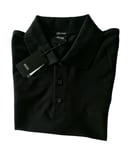 HUGO BOSS Mens Black Ferrara Pique Polo Shirt Size UK XL 46 - 47" Chest