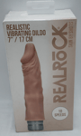 Shots RealRock Realistic Vibrating Dildo 7" 17cm Flesh Vibrator - New & Sealed