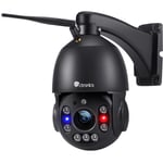 Ctronics 30X Zoom 5MP Caméra de Surveillance WiFi Extérieure avec Détection Mouvement Humaine Vision Nocturne 150M Rotation 355 °90° Alarme Sonore
