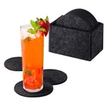 Dessous de Verre en Feutre de Forme Ronde, Convient pour Tasses à café, Accessoires Bar, héière et Autres Accessoires utilisés pour protéger Tout Type de Table【Lot de 12】