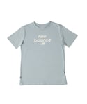 New Balance Boys Boy's Junior Essentials Reimagined Graphic T-Shirt in Blue Cotton - Size 7Y