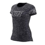 Nike Women Dri-Fit Training T-Shirt - Black/Heather, Small