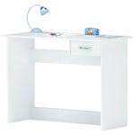 Bureau, table de travail junior 100 cm. Blanc. Pour ordinateur, chambre d'enfant