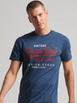 Superdry Vintage Logo Americana T-Shirt, Black Blue Marl