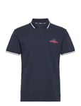 Sebago Compass Polo Pique Marinblå