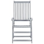 Positionsstole 8 stk. med hynder akacietræ grå